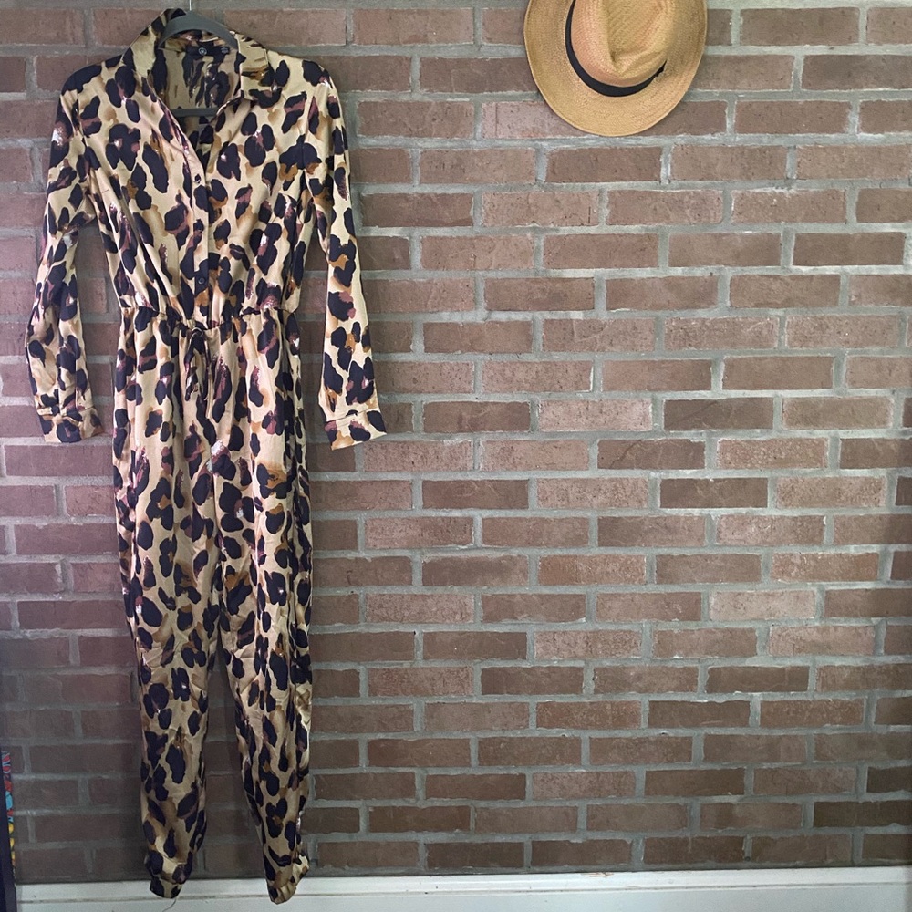 Leopard print jumpsuit
